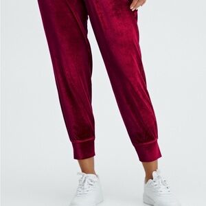 Fabletics  Luxe Velvet Cherry Burst Joggers